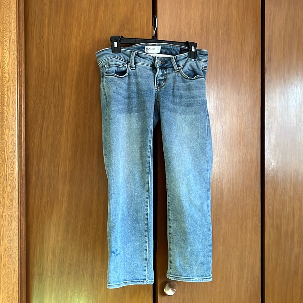 Blanqi maternity jeans. Size 2. Cropped, medium wash.